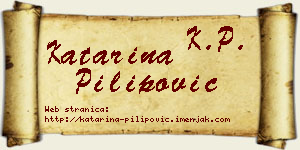 Katarina Pilipović vizit kartica